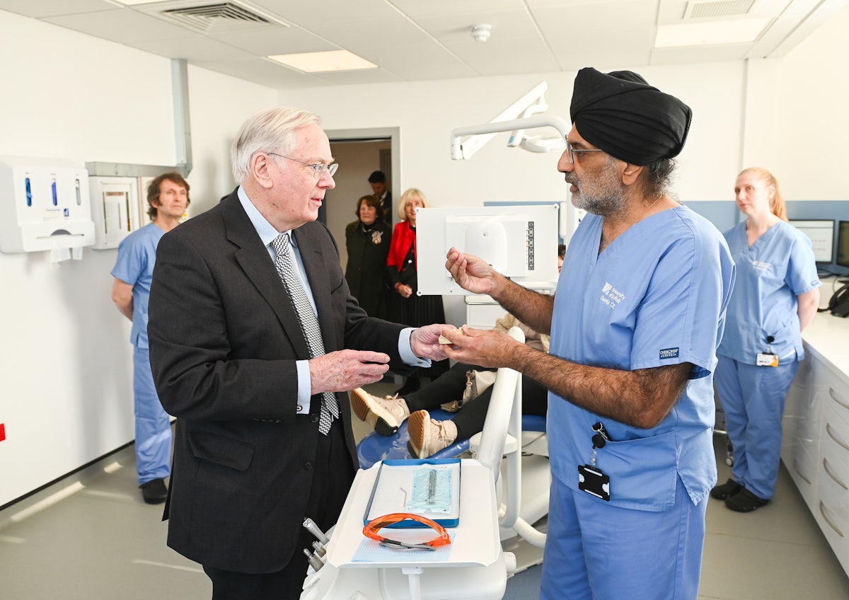 The Duke of Gloucester on his tour of the University of Suffolk Dental CIC